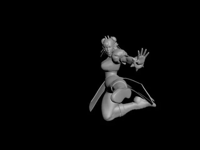 Chun li for 3d print 3D print model