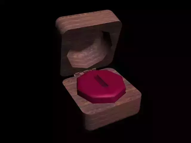 Wooden  Jewelry Ring Box