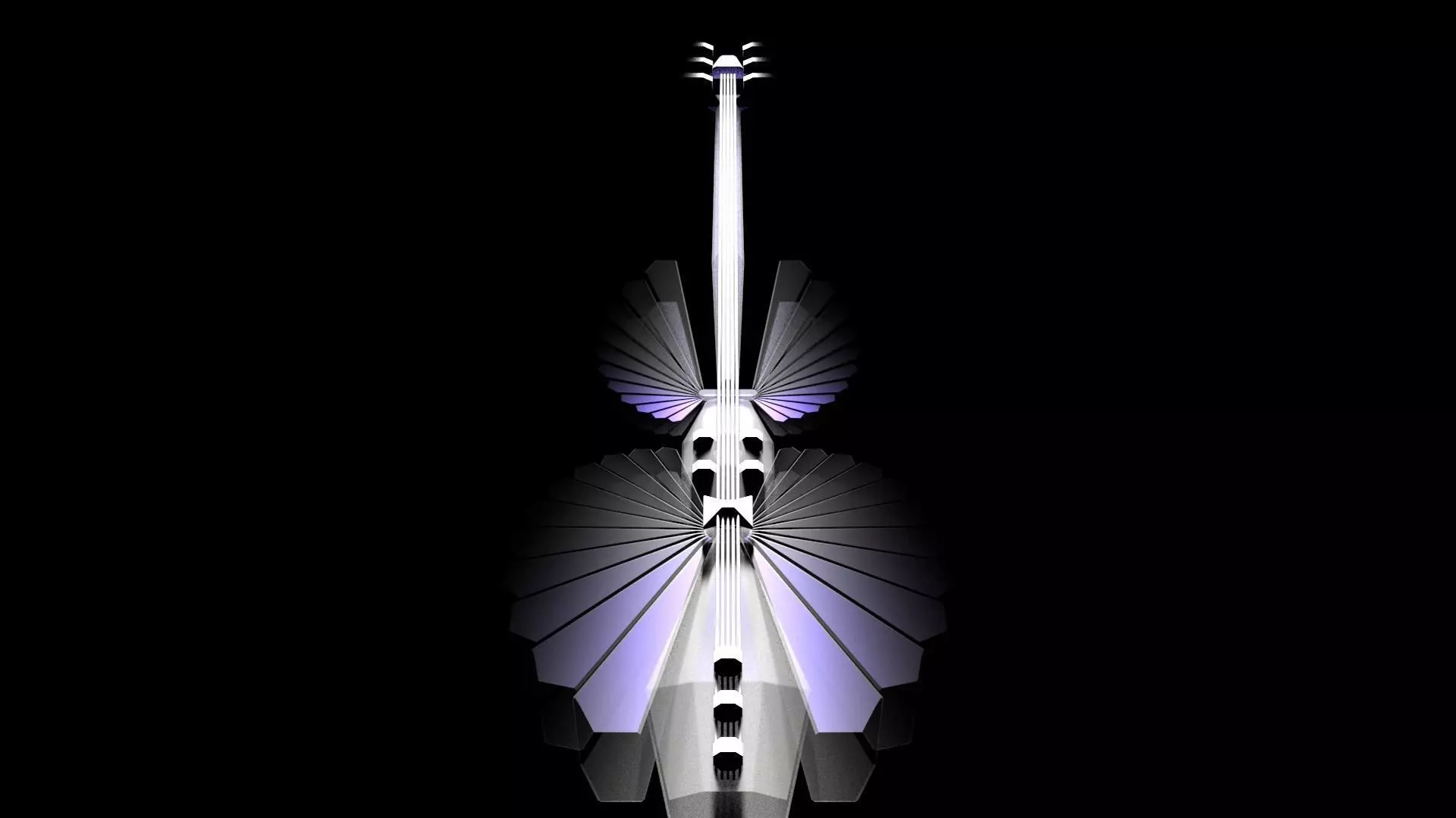 Death Guitar Free 3D model_0