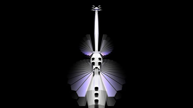 Death Guitar Free 3D model