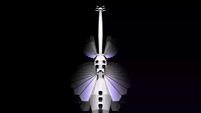 Death Guitar Free 3D model