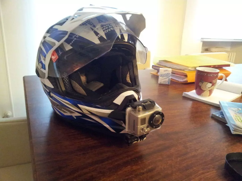 gopro motorcycle helmet mount afx fx-39 fly trekker Free 3D print model_0