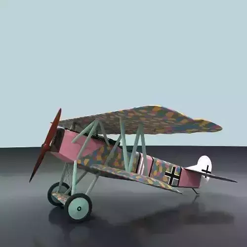 Simple Fokker D VII 3D model