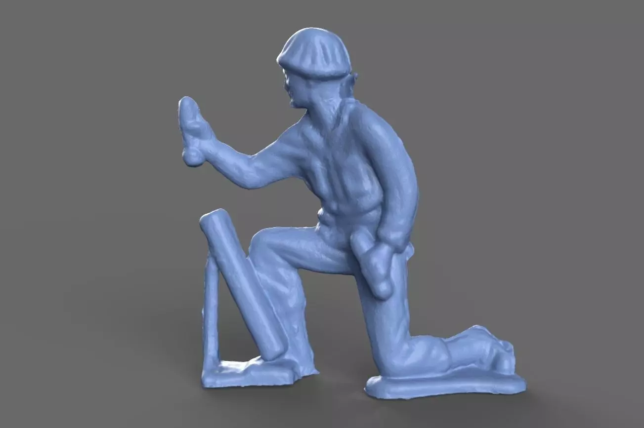 Green Army Man Mortar 3D model