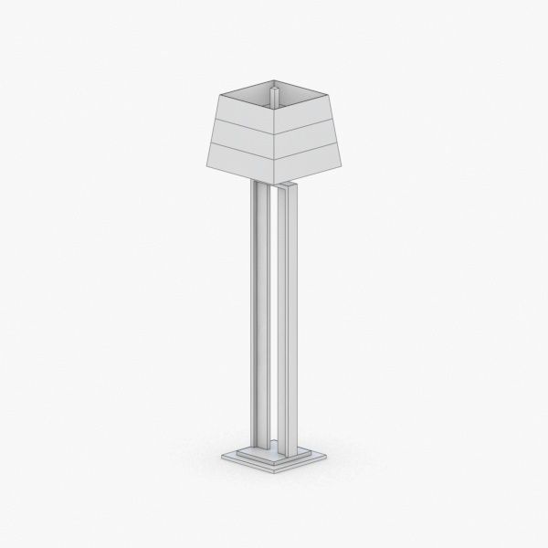 1430 - Floor Lamp Low-poly 3D model_3