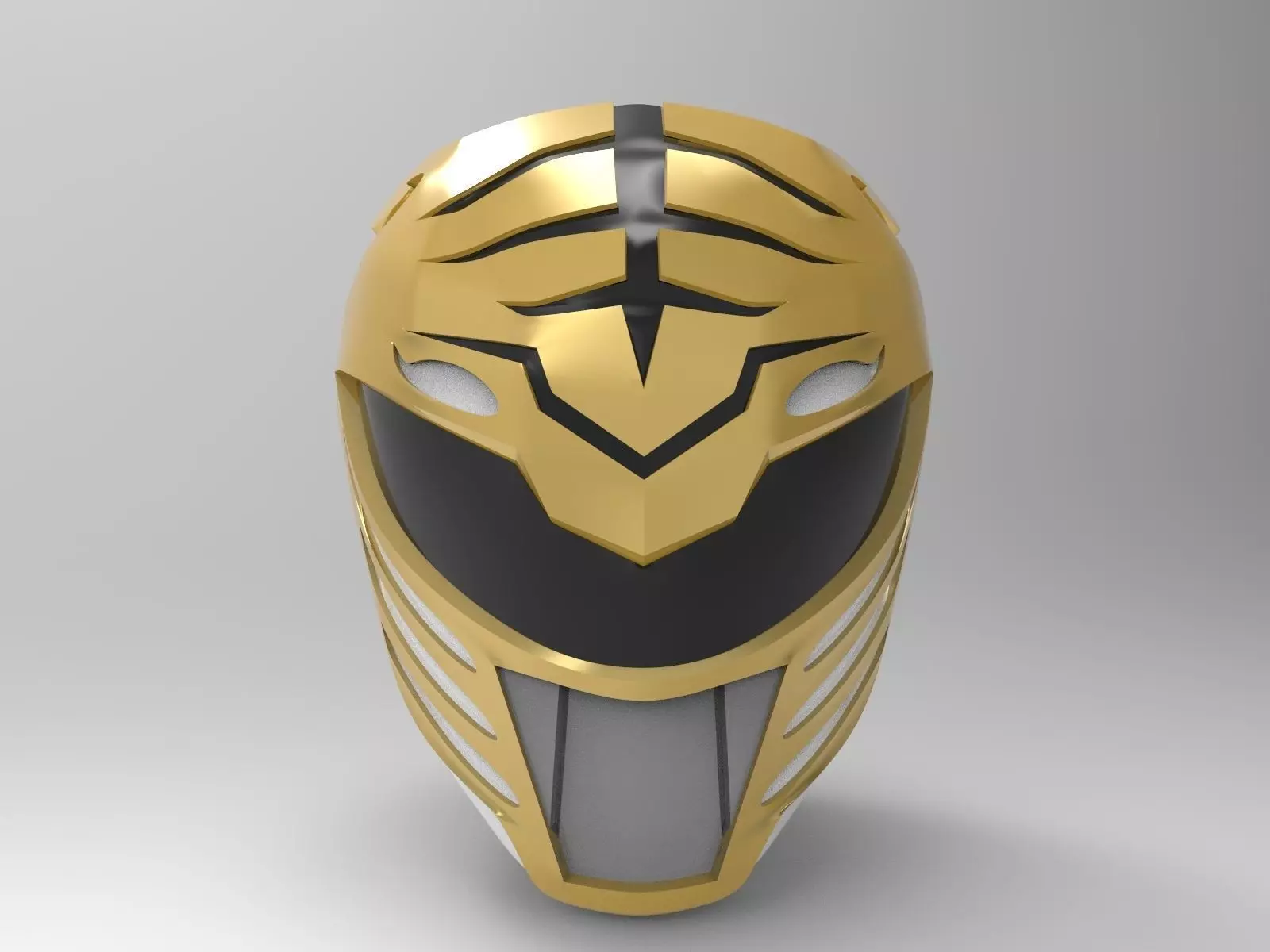 White Ranger Helmet from MMPR  3D print model_0