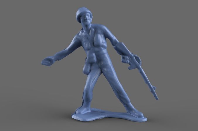 Green Army Man Shot 3D model