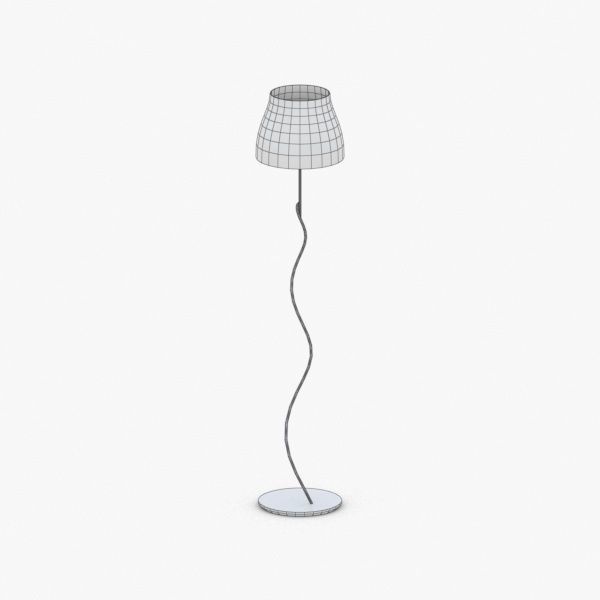 1438 - Floor Lamp Low-poly 3D model_4