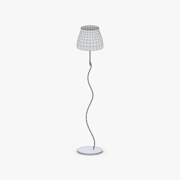 1438 - Floor Lamp Low-poly 3D model_2