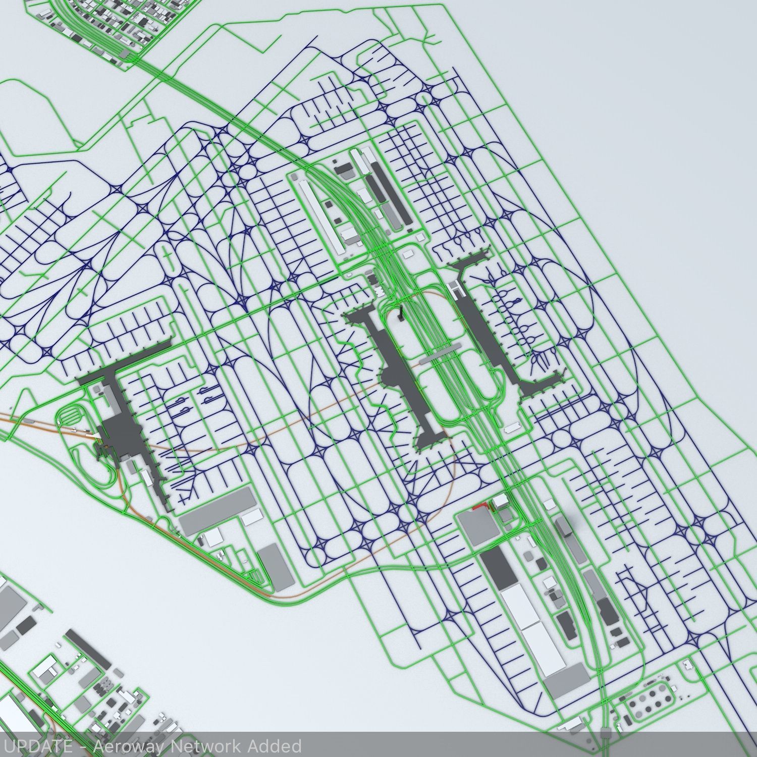 Tokyo Haneda HND Airport Roads Buildings and Public Transport 3D model_3