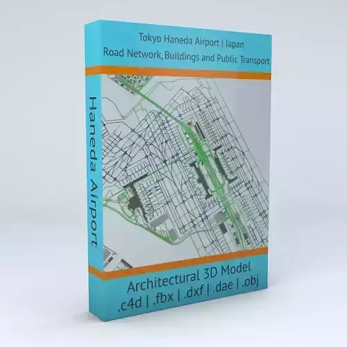 Tokyo Haneda HND Airport Roads Buildings and Public Transport