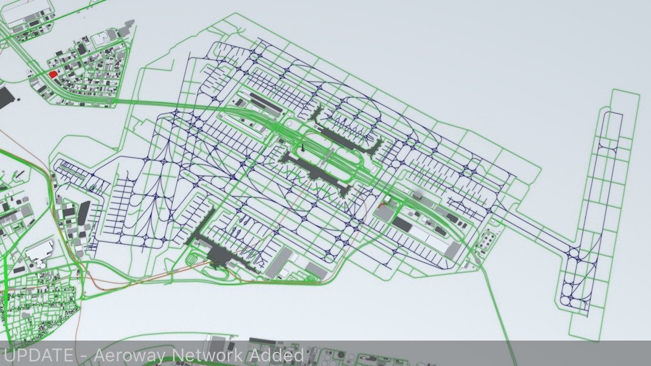 Tokyo Haneda HND Airport Roads Buildings and Public Transport 3D model_2