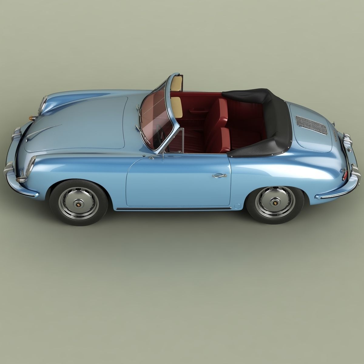 Porsche 356B T5 Cabrio 3D model_6