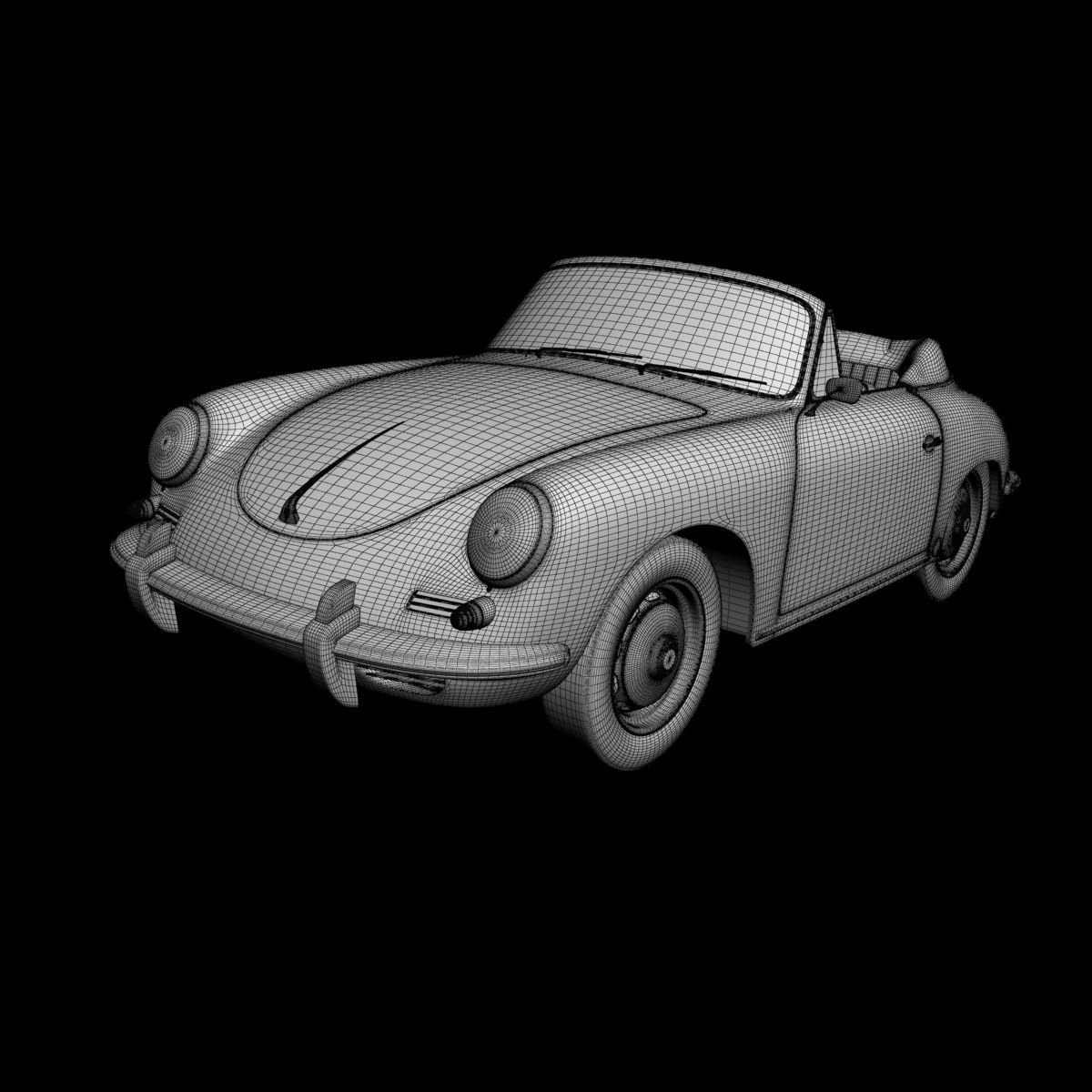 Porsche 356B T5 Cabrio 3D model_14