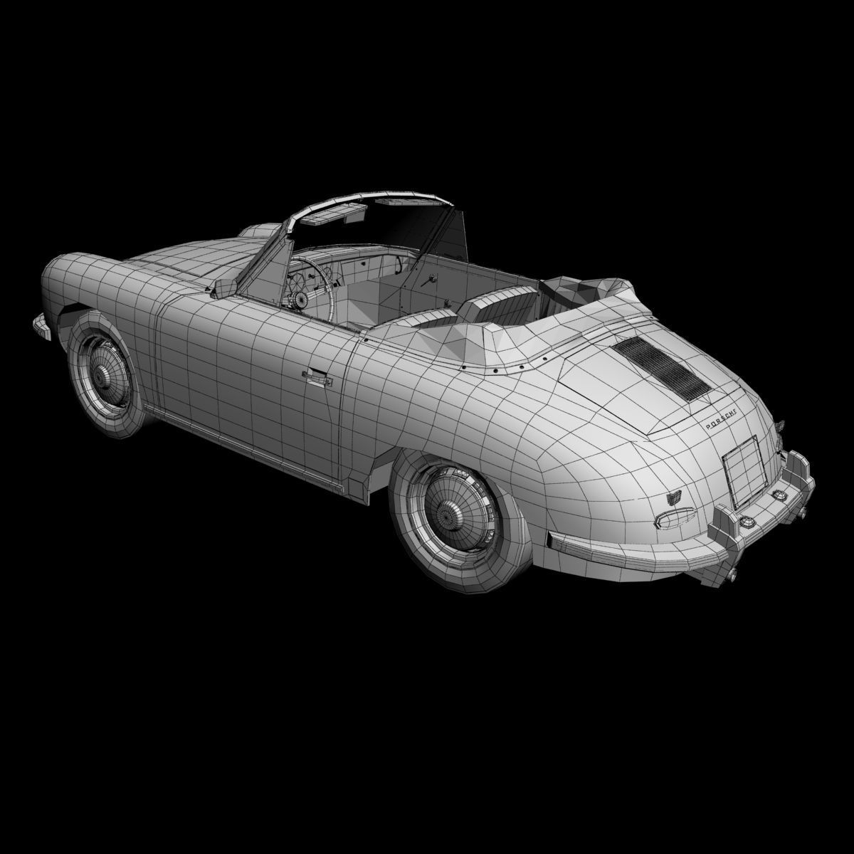Porsche 356B T5 Cabrio 3D model_15