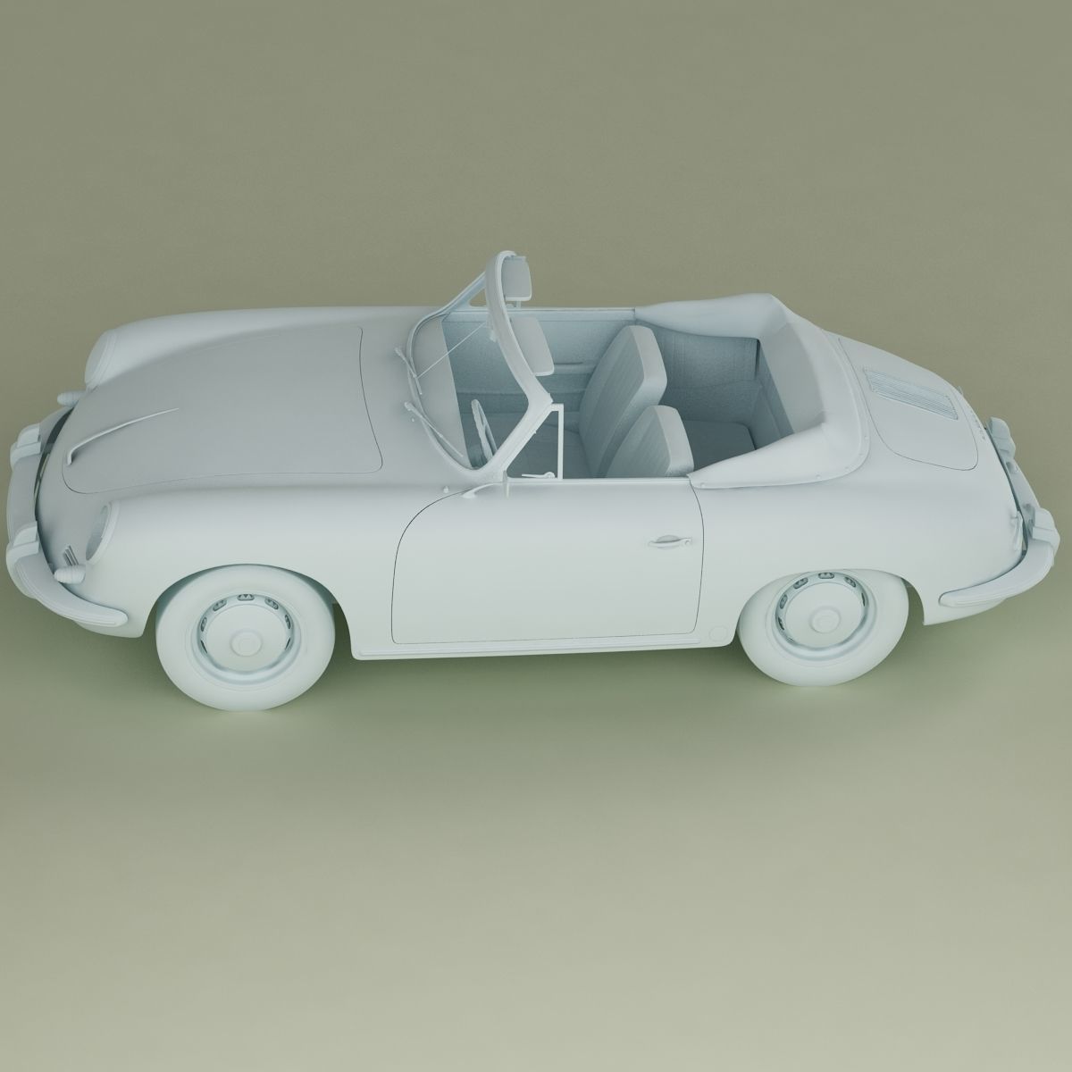 Porsche 356B T5 Cabrio 3D model_11