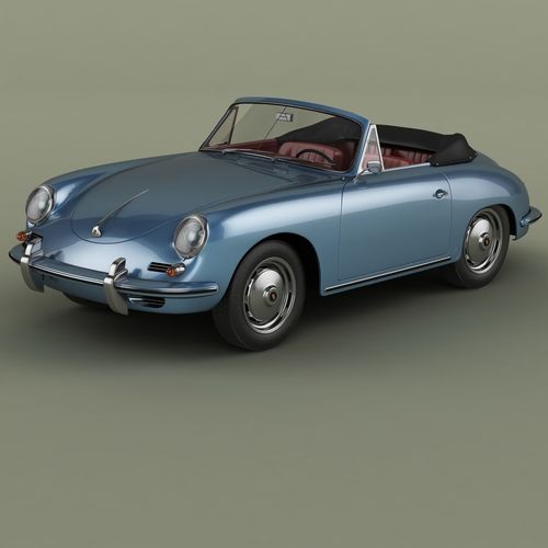 Porsche 356B T5 Cabrio 3D model