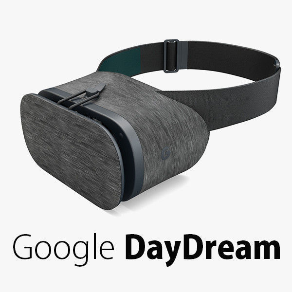E3D - Google DayDream VR Headset Black 3D model_1