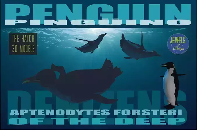 Emperor  Penguin Low-poly 3D model
