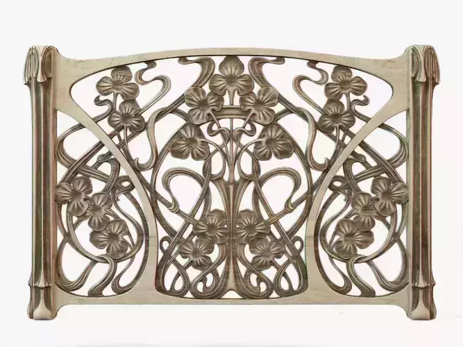 modern Art Nouveau Screen 3D print model