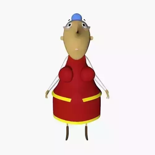 grandmother cartoon character in dress