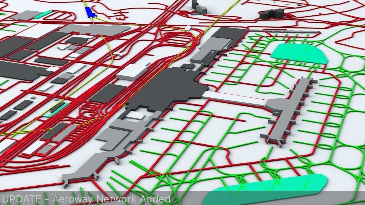 Tokyo Narita NRT Airport Roads Buildings and Public Transport 3D model ...