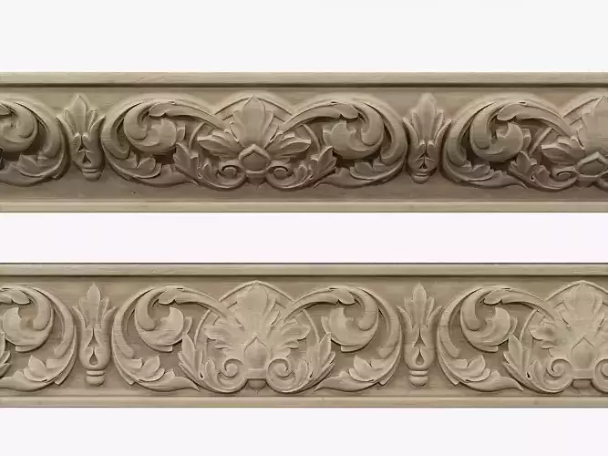 Moulding two ornate moldings 3D print model