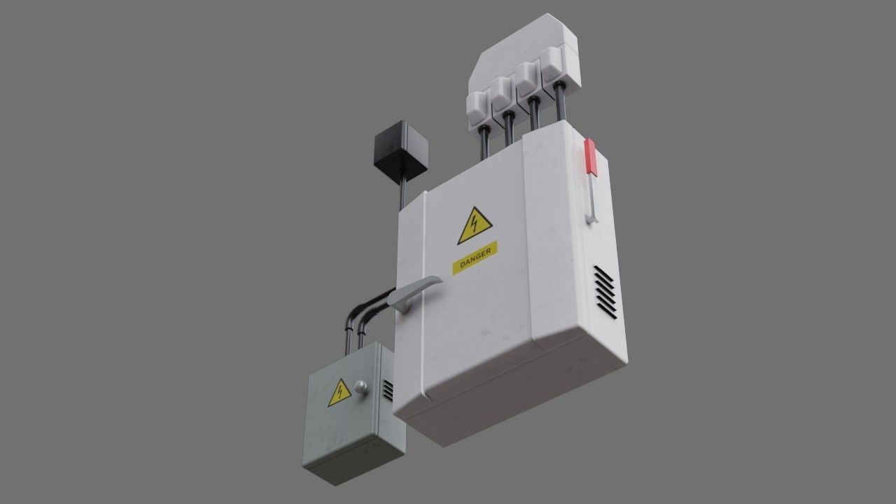 Fuse Box 1A Low-poly 3D model_4