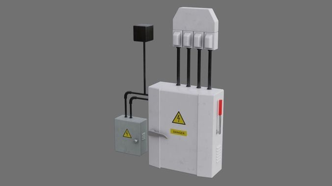 Fuse Box 1A Low-poly 3D model