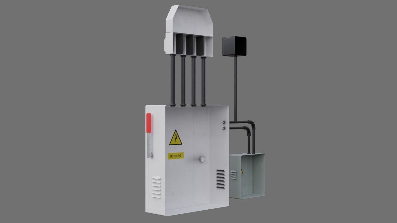 Fuse Box 1A Low-poly 3D model_3