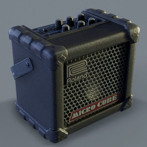 Roland MicroCube guitar amplifier Low-poly 3D model