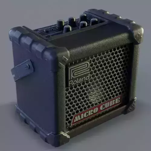 Roland MicroCube guitar amplifier Low-poly 3D model