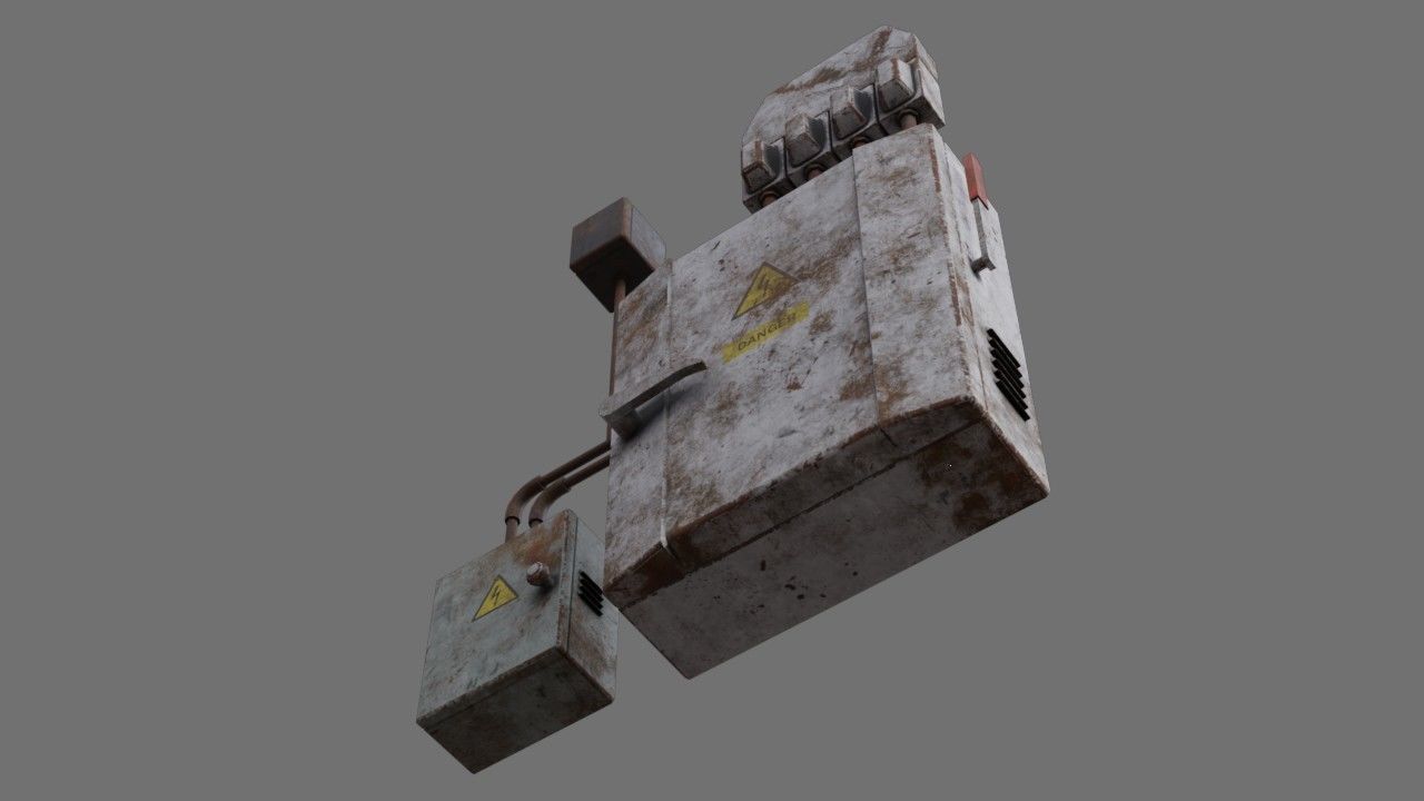 Fuse Box 1B Low-poly 3D model_4