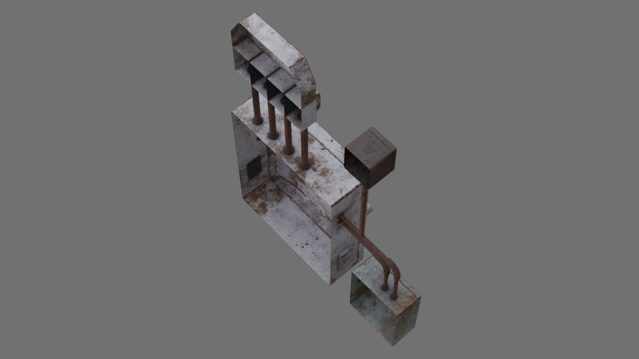 Fuse Box 1B Low-poly 3D model_2