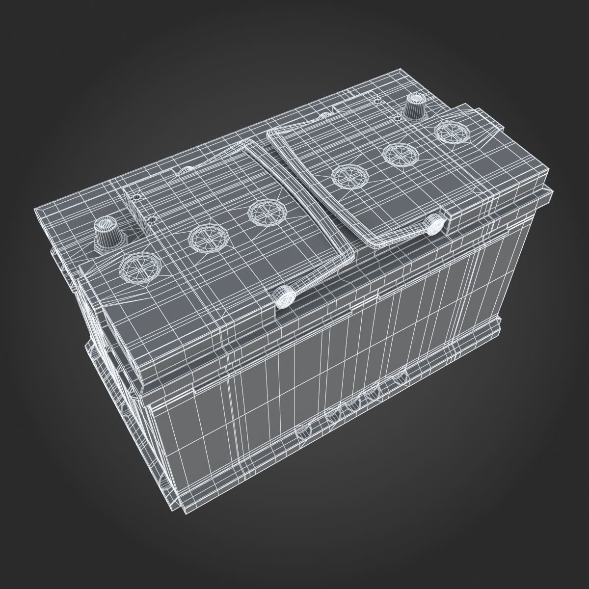 12 Volt Car Battery 3D model_12