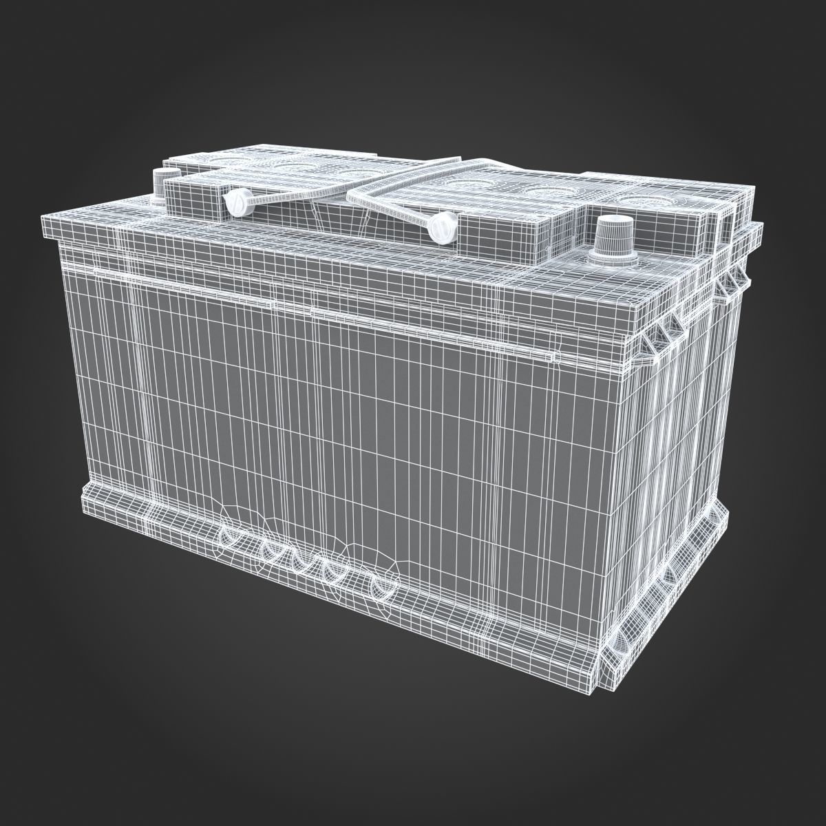 12 Volt Car Battery 3D model_11