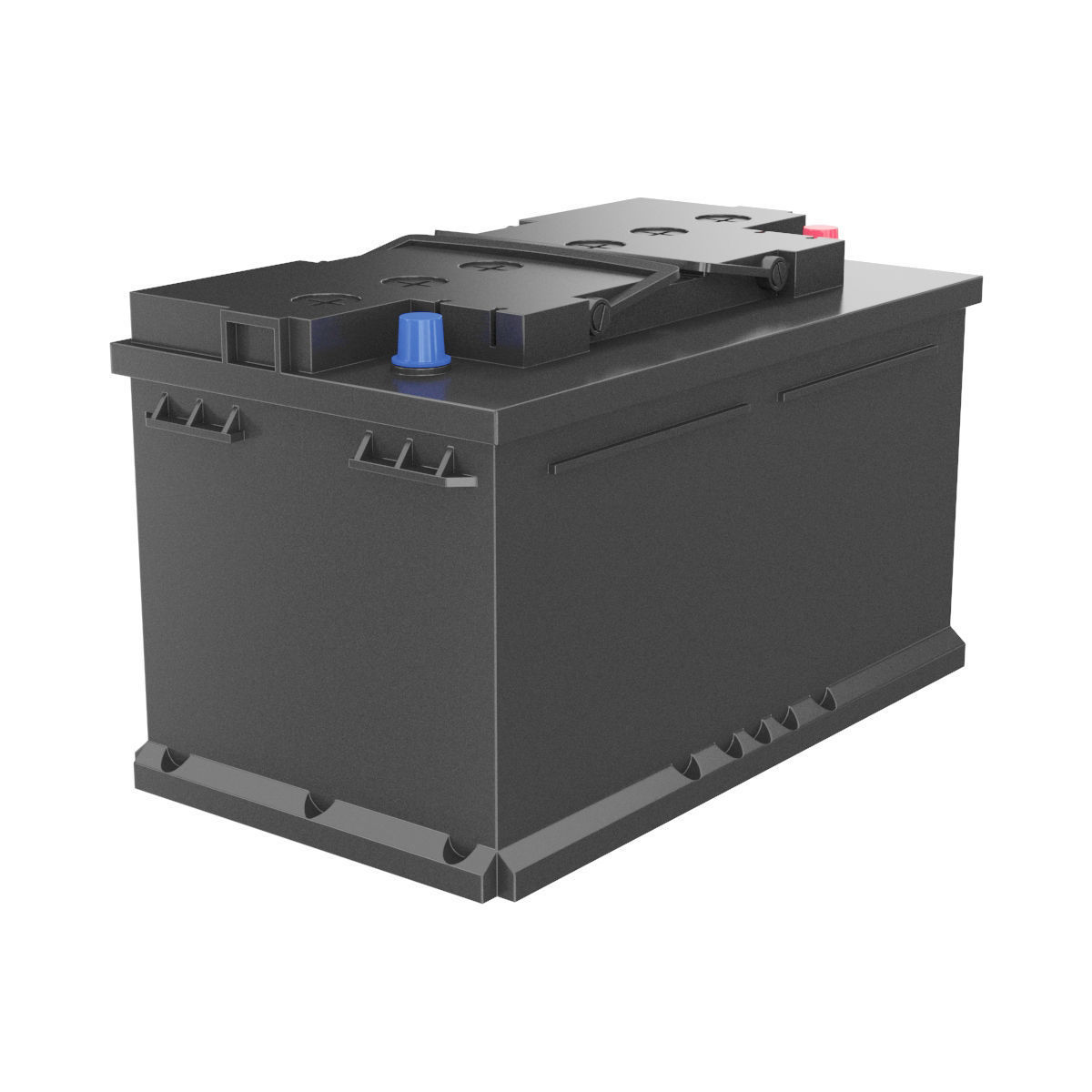 12 Volt Car Battery 3D model_5