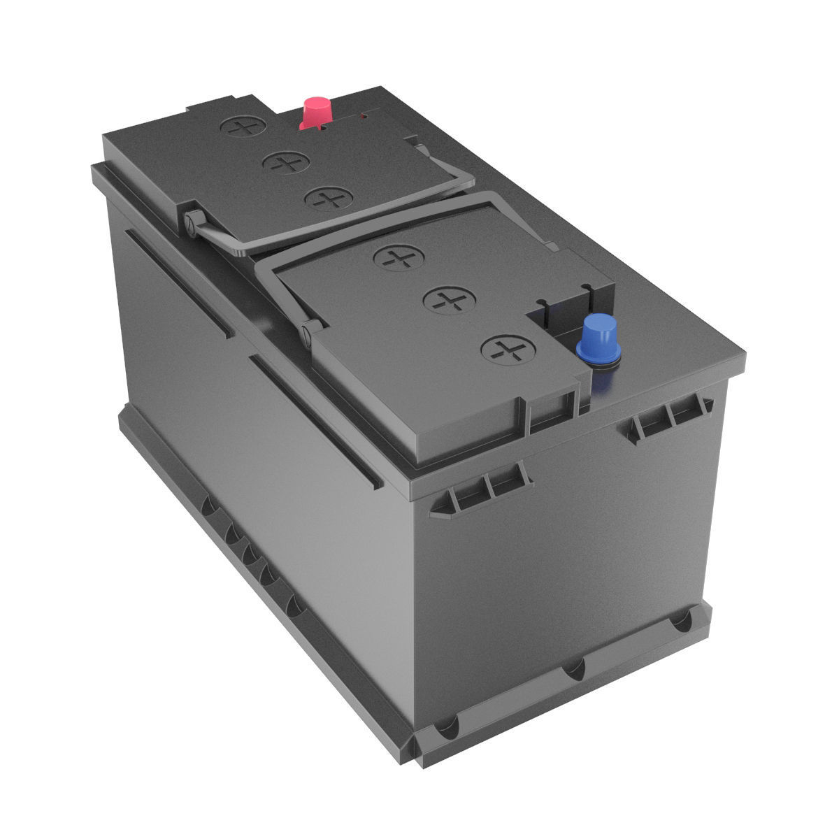 12 Volt Car Battery 3D model_7