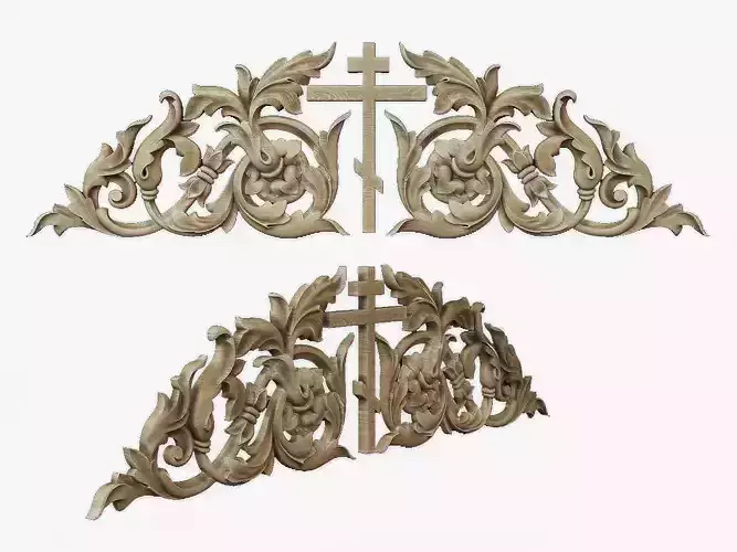 Onlay ornate cross
