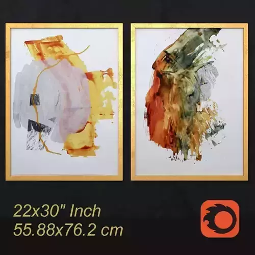 Paintings 001 HEATHER DAY Low-poly 3D model
