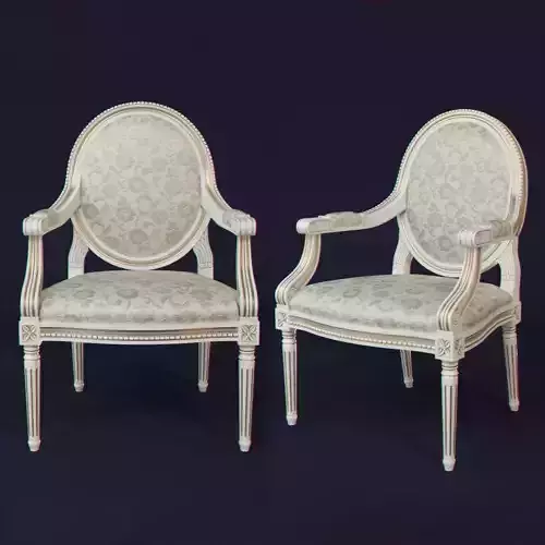 Chair ornately upholstered
