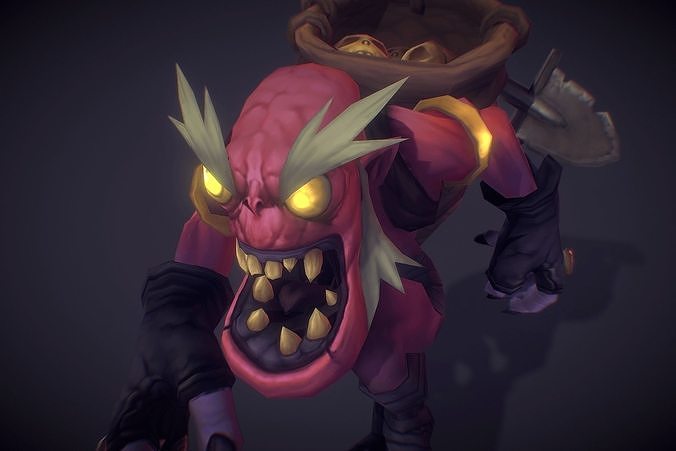 Ghoul Scavenger - Low Poly Hand Painted Low-poly 3D model