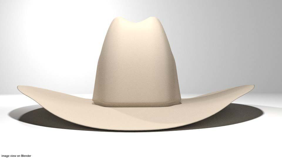 Hat - Cowboy 3D model_2