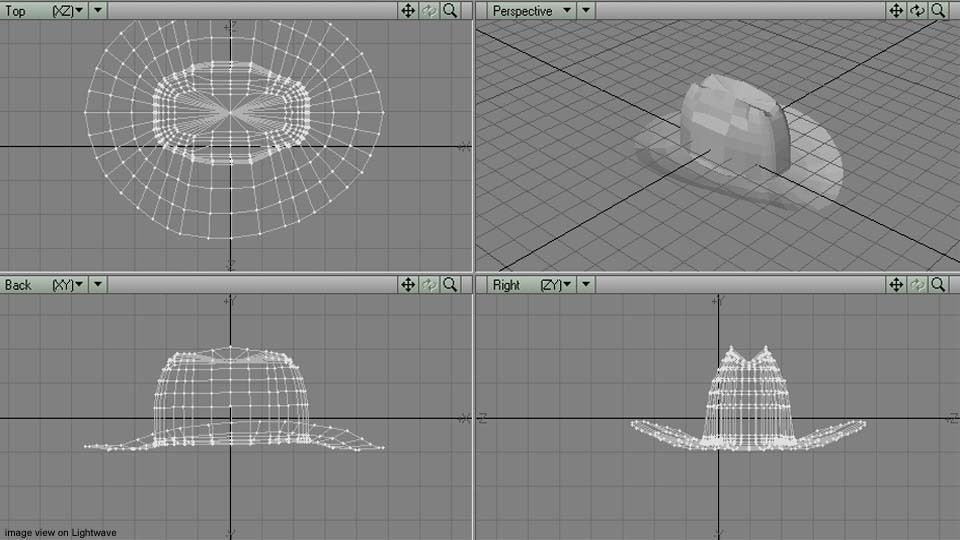 Hat - Cowboy 3D model_5