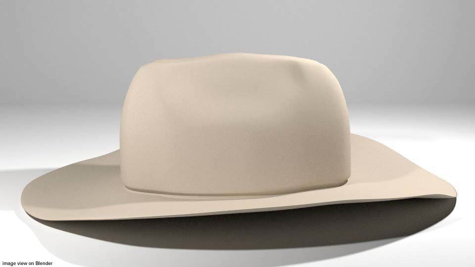 Hat - Cowboy 3D model_1