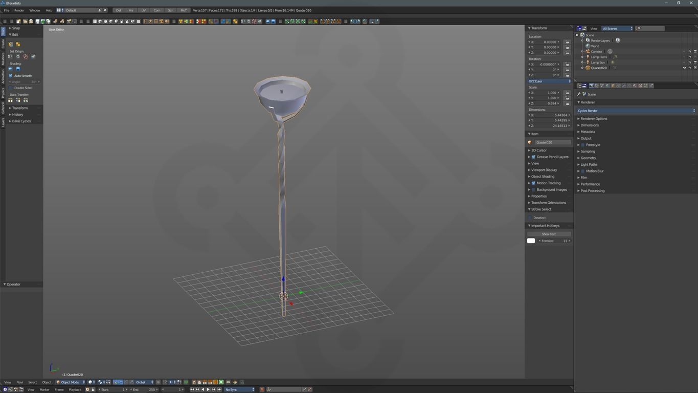 Viking Lamp  Oseberg Low-poly 3D model_4