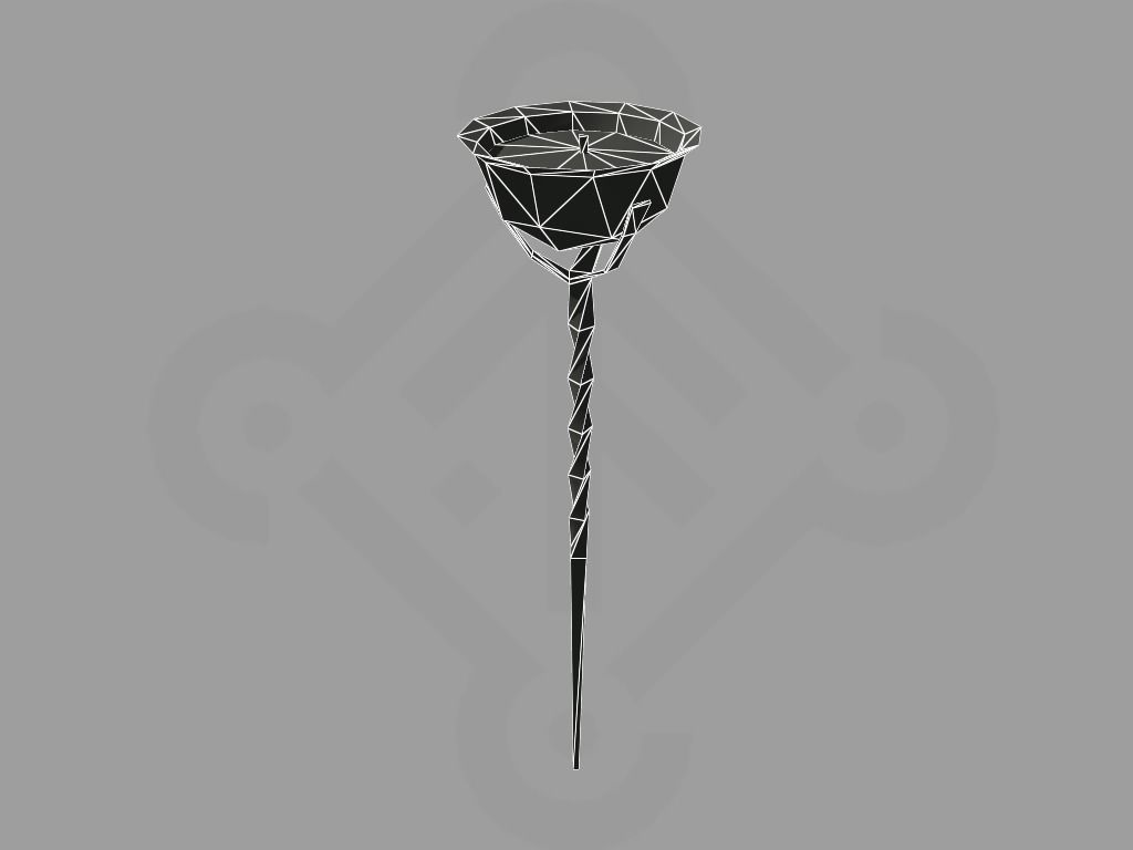 Viking Lamp  Oseberg Low-poly 3D model_3