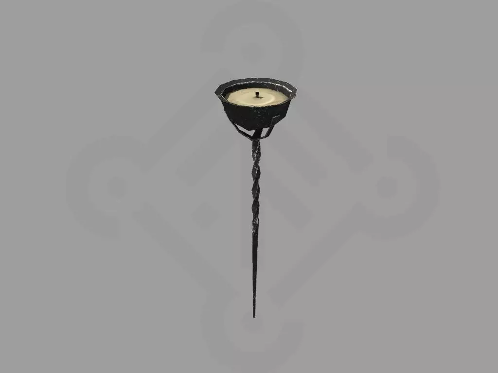 Viking Lamp  Oseberg Low-poly 3D model_0