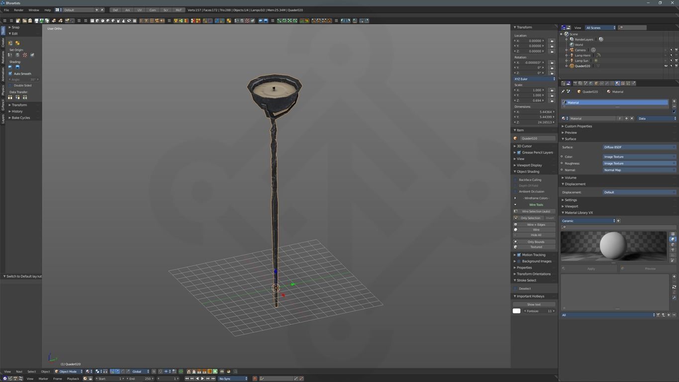 Viking Lamp  Oseberg Low-poly 3D model_6