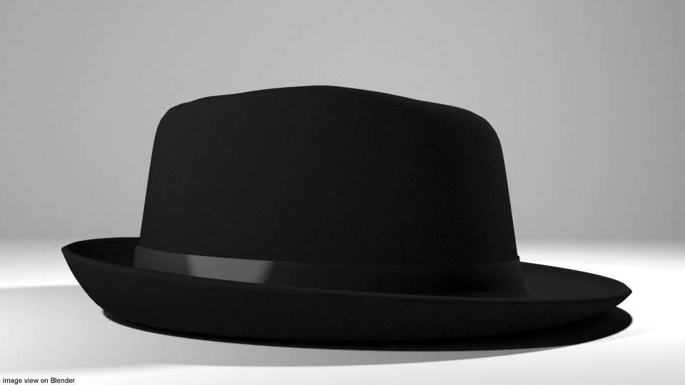 Hat - Trilby 3D model_1